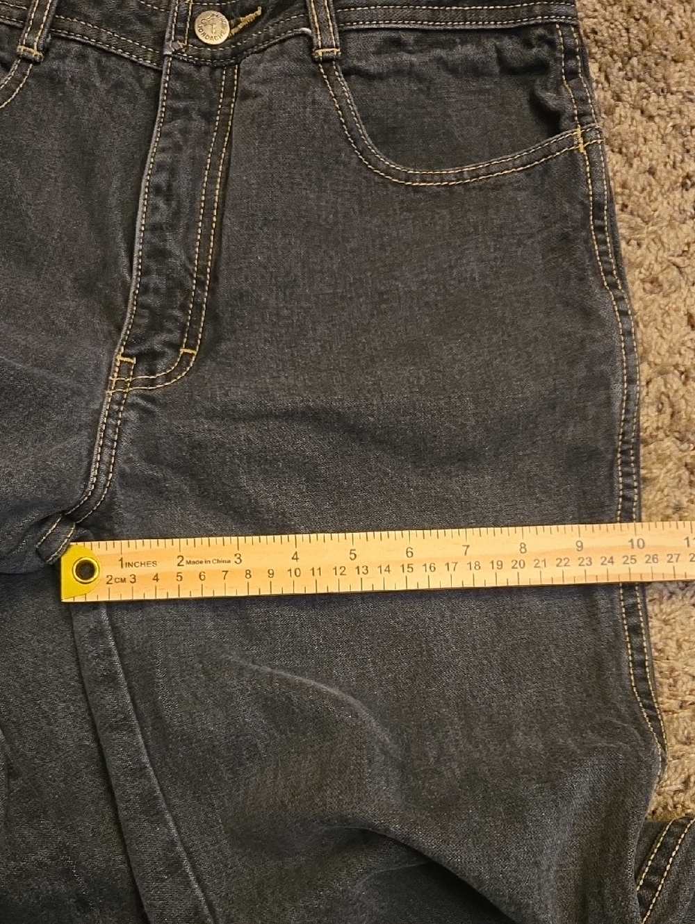 Vintage Jordache High-Rise Gray Straight-Leg Jeans with Embroidered Horsehead - Picture 10 of 10